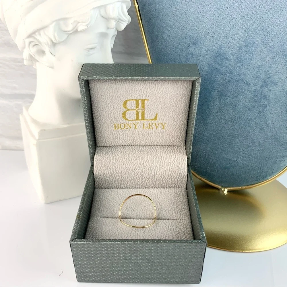 NEW! Bony Levy 14K Yellow Gold Open Circle Ring Size 6